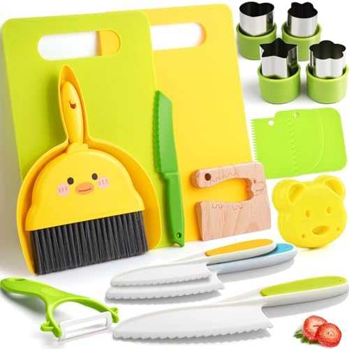 Montessori Kids Cooking Set with Safe Knives (13 pcs)