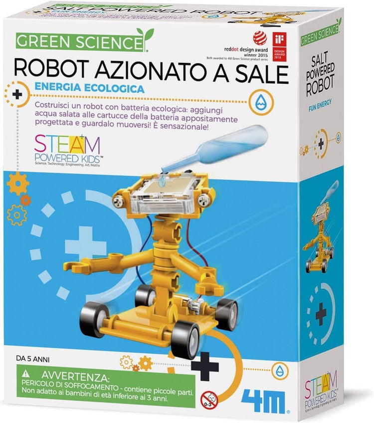 4M Toysmith, Green Science Salt Water Powered Robot Kit