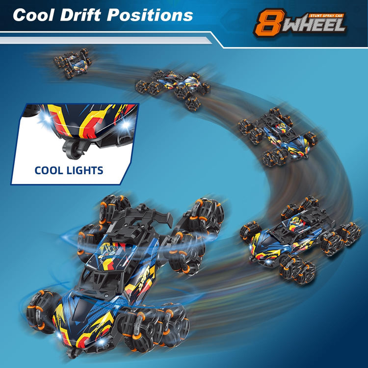 Cool 8 Wheels Hand Controlled RC Stunt Car Toys