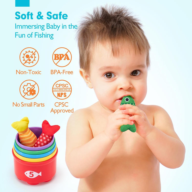 10-in-1 Montessori Cloth Fishing & Learning Toy