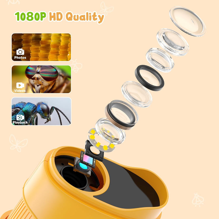 1000X Handheld Digital Microscope with 2" IPS Screen