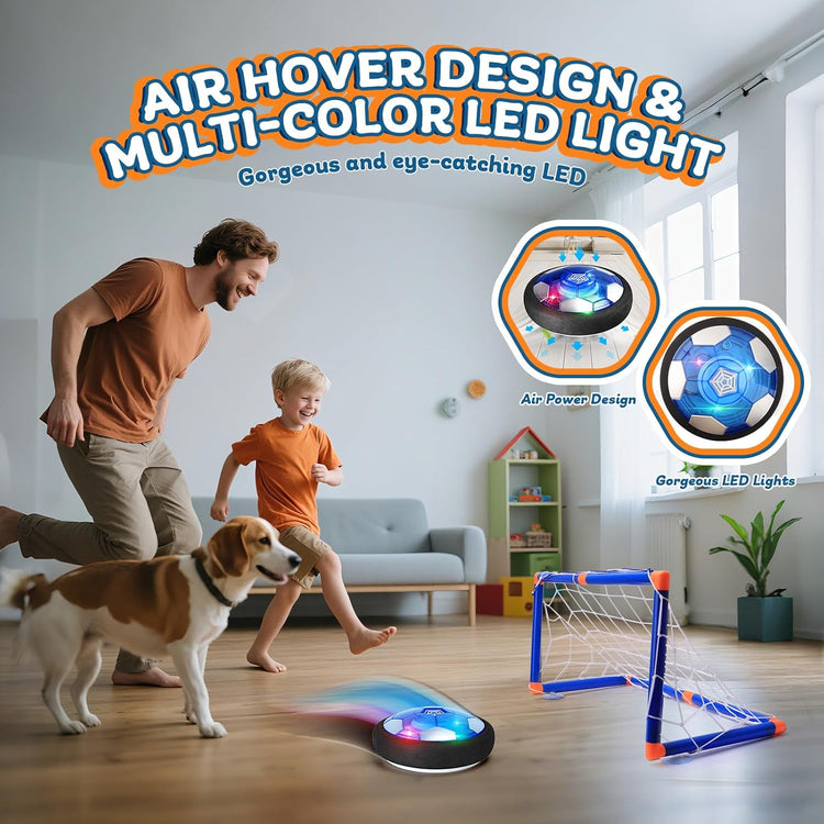 Hovering Soccer Ball Set - Indoor Air Soccer Action