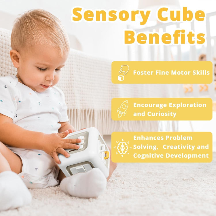 Montessori Busy Cube Toy – Educational Sensory Activity Cube for Toddlers