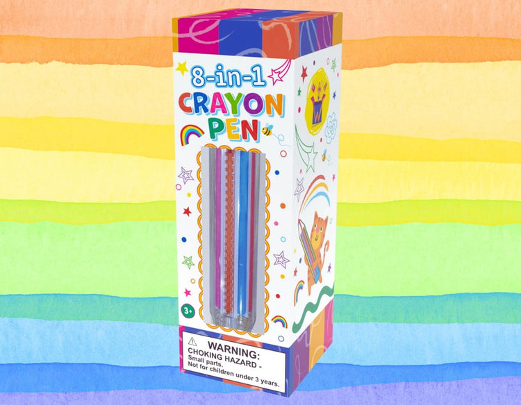 8-in-1 Crayon Pen - Retractable Colors