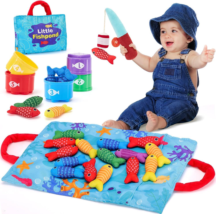 10-in-1 Montessori Cloth Fishing & Learning Toy