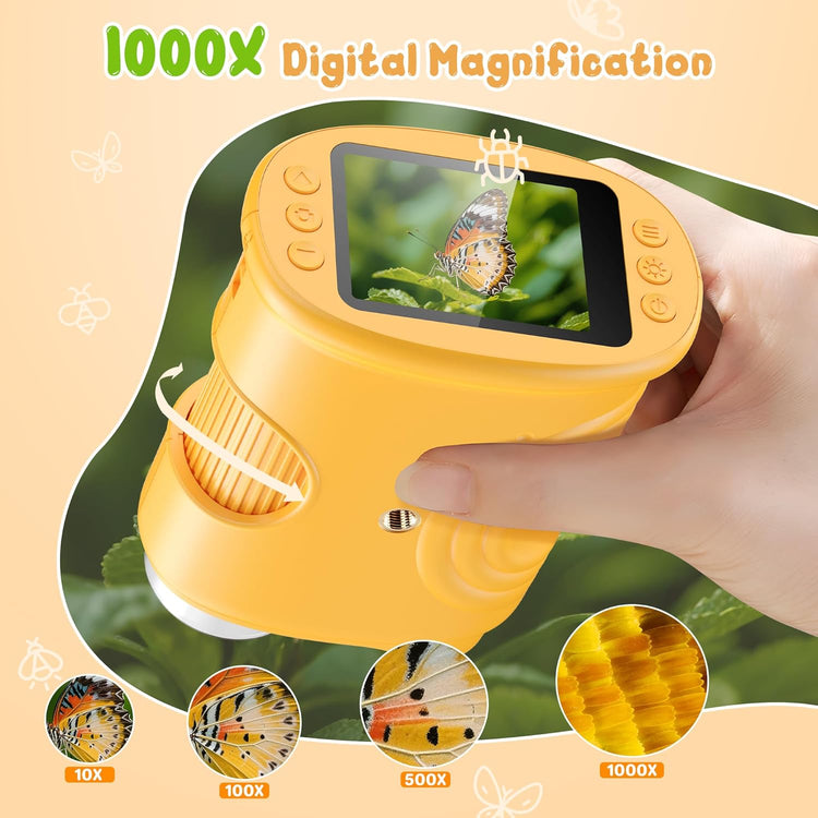 1000X Handheld Digital Microscope with 2" IPS Screen