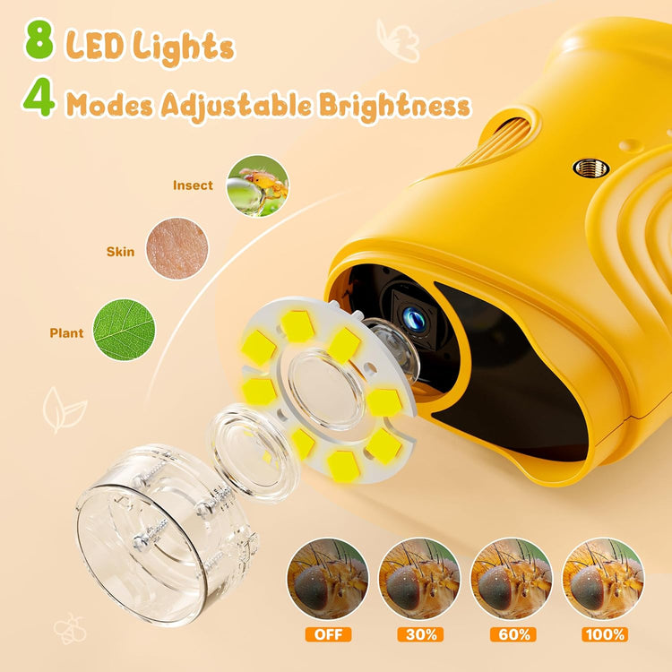 1000X Handheld Digital Microscope with 2" IPS Screen