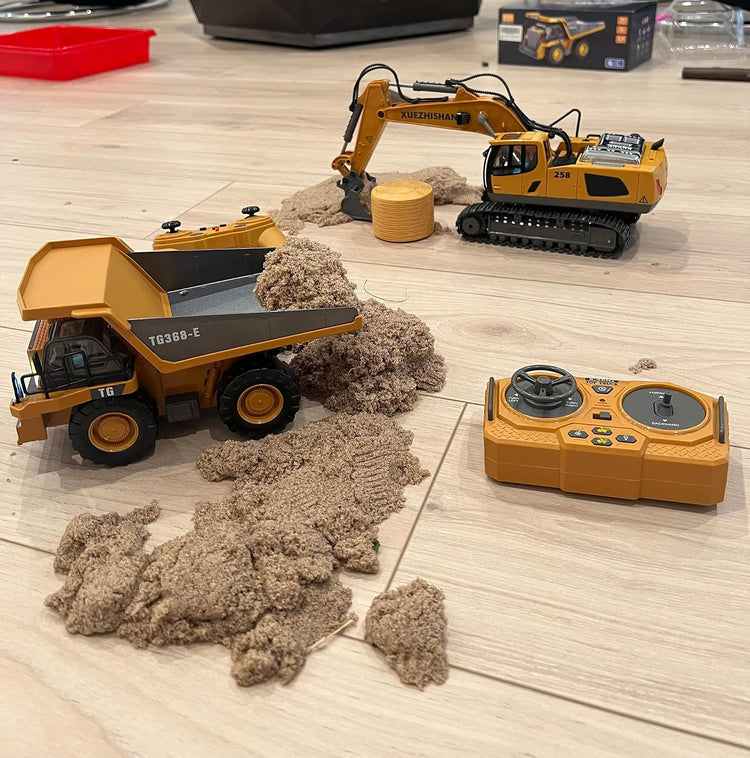 11-Channel RC Metal Excavator with Lights