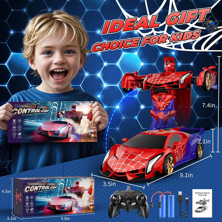 Spider Transforming RC Car with Lights