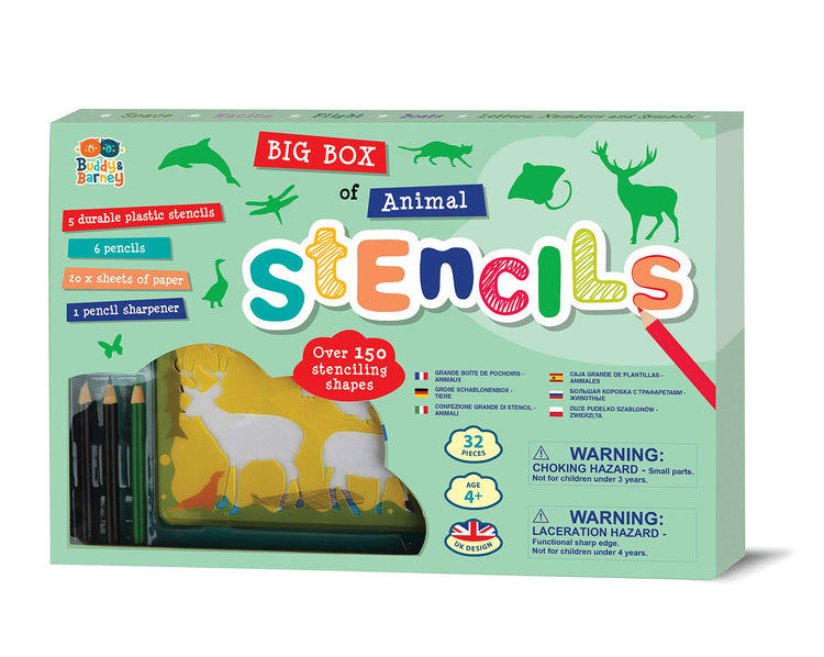 Buddy & Barney Big Box of Animal Stencils - 150+ Shapes