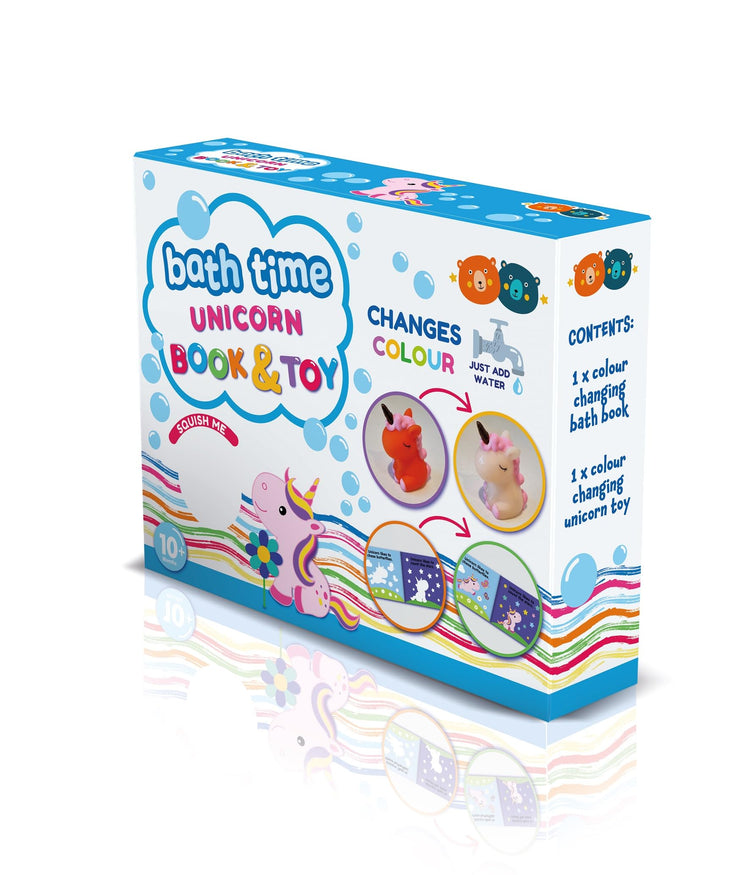 Buddy & Barney Unicorn Colour Changing Bath Book - Magical Water Fun