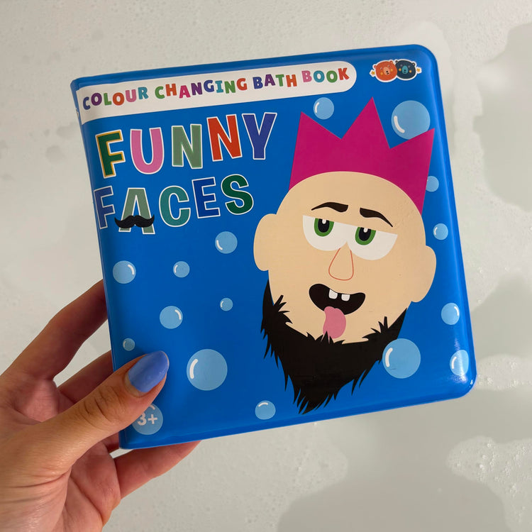 Buddy & Barney Bath Color Changing Book and Stickers - Funny Faces
