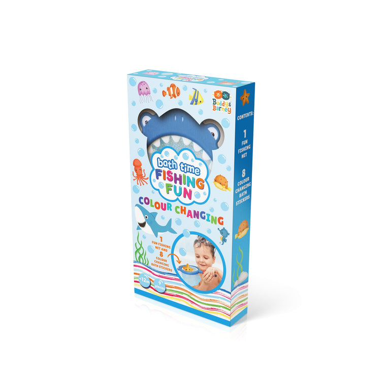 Buddy & Barney Fishing Fun - Color-Changing Bath Stickers