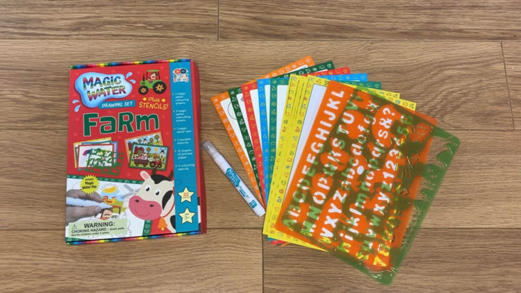 Buddy & Barney Magic Water Drawing Set - Farm Animals