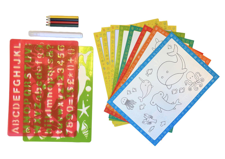 Buddy & Barney Magic Water Drawing Set - Sea Animals