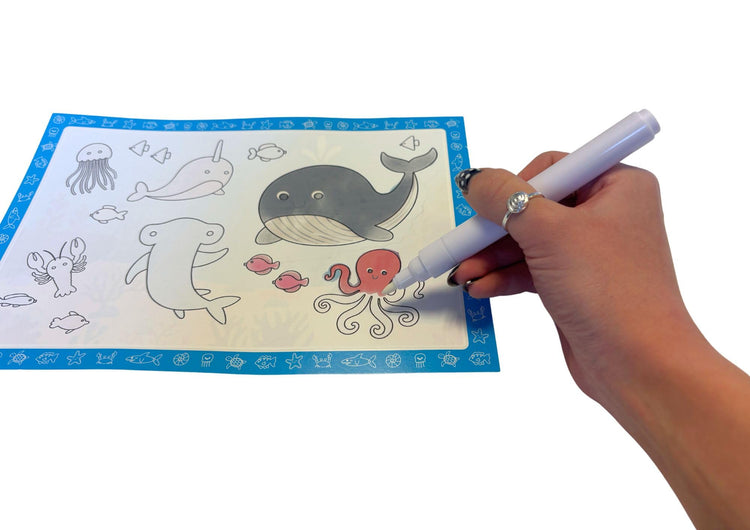 Buddy & Barney Magic Water Drawing Set - Sea Animals