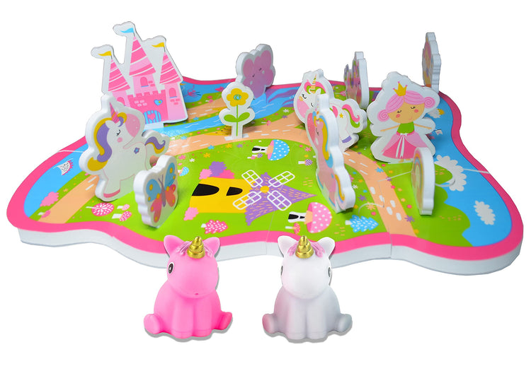Buddy & Barney Unicorn World Bath Set - Light-Up Fun