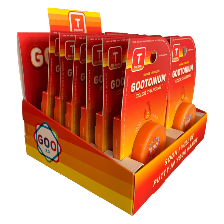 Gootonium Thermochromic Orange Putty - Shimmering Sensory Fun