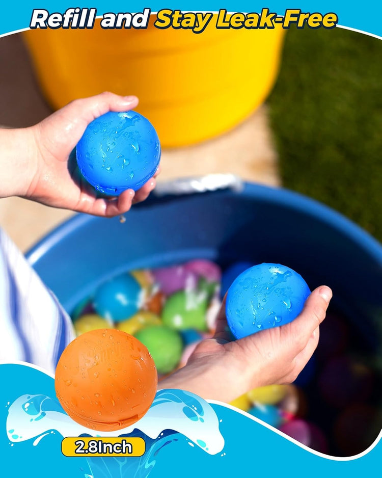12Pcs Reusable Water Balloons - Pool Beach water Toys