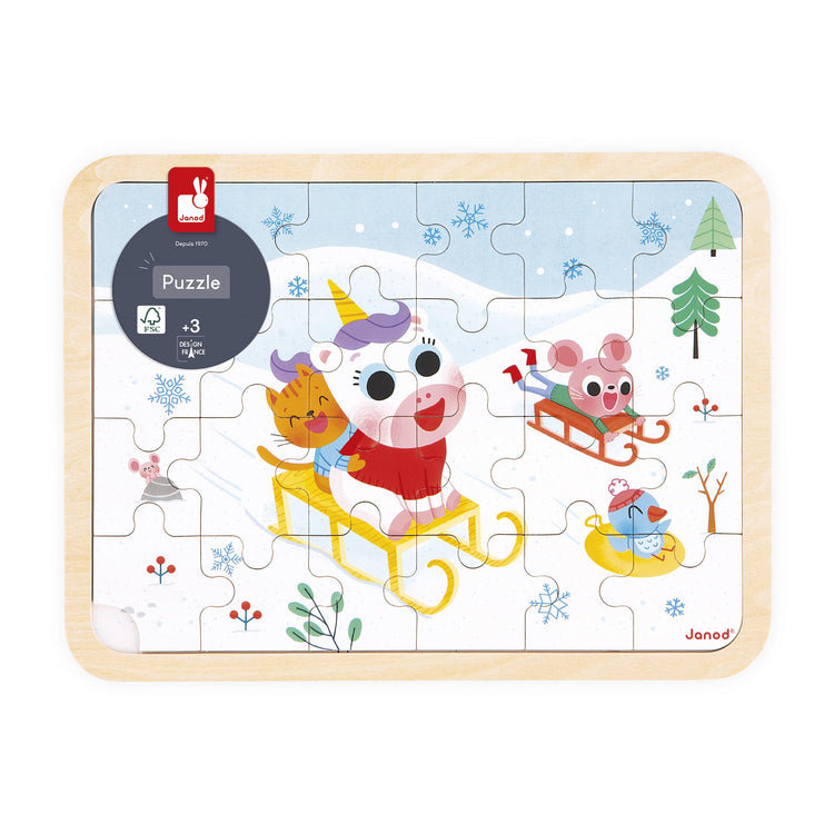 Janod 24-Piece Wooden Puzzle - Spot-the-Difference Challenge