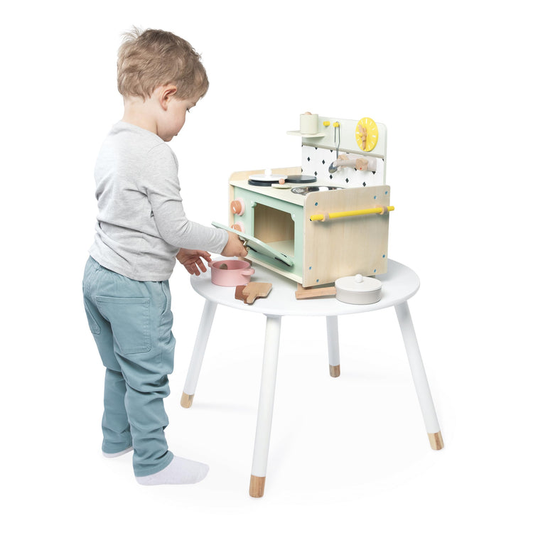 Janod Wooden Kitchenette - 10 Accessories and Sound Knobs