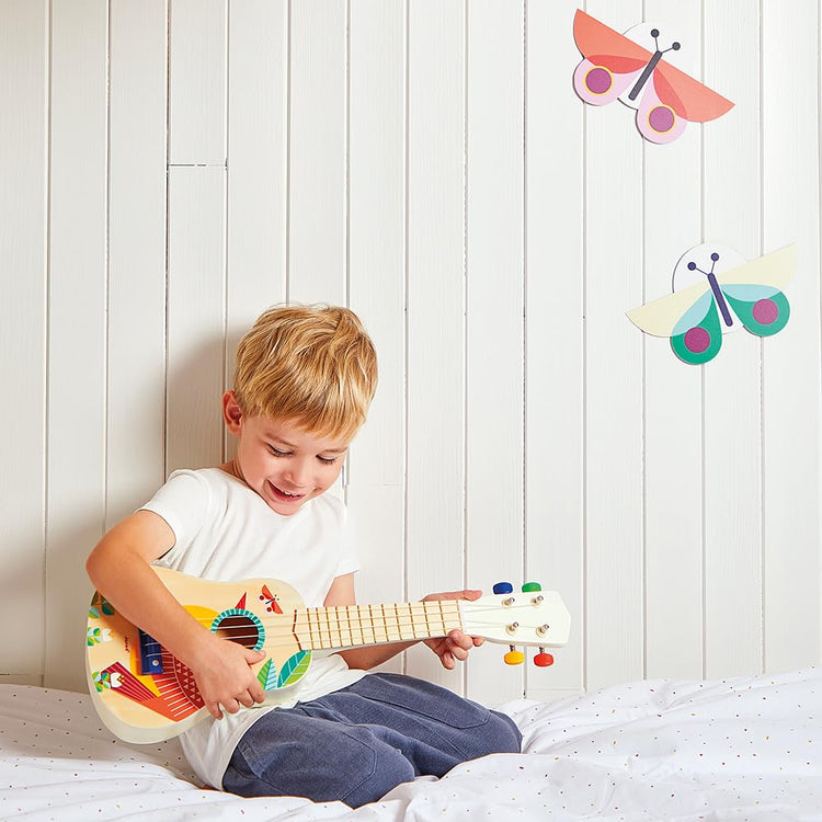 Janod Gioia Ukulele - 20-Inch Music Toy with Extra Strings