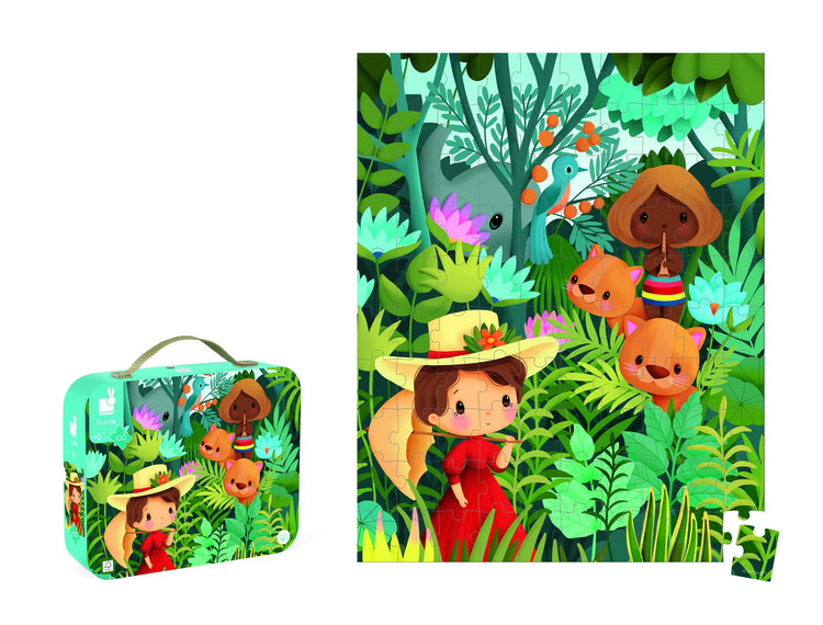 Janod Rousseau Puzzle - 100 Pieces in a Travel Suitcase