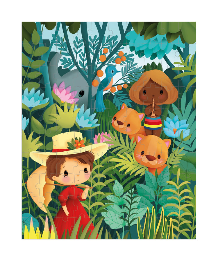 Janod Rousseau Puzzle - 100 Pieces in a Travel Suitcase