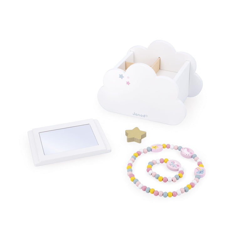Janod Unicorn Jewelry Box - Secret Drawer, Bracelet & Necklace