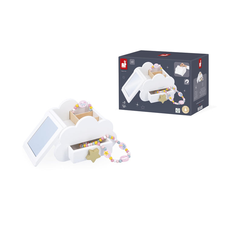 Janod Unicorn Jewelry Box - Secret Drawer, Bracelet & Necklace