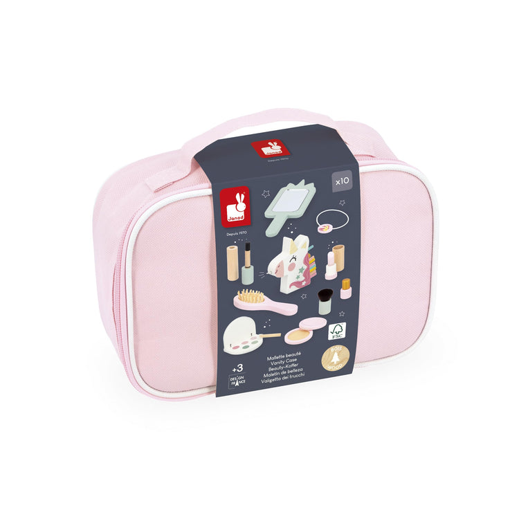 Janod Unicorn Beauty Case - 10-piece Makeup Set with Mirror