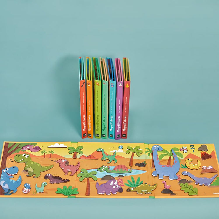 Janod Magneti'Stories Dinosaurs - Magnetic Story Set, 30 Magnets