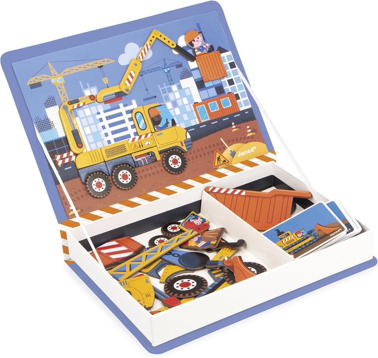 Janod Construction Magneti'Book - 50 Magnets for Builder Fun
