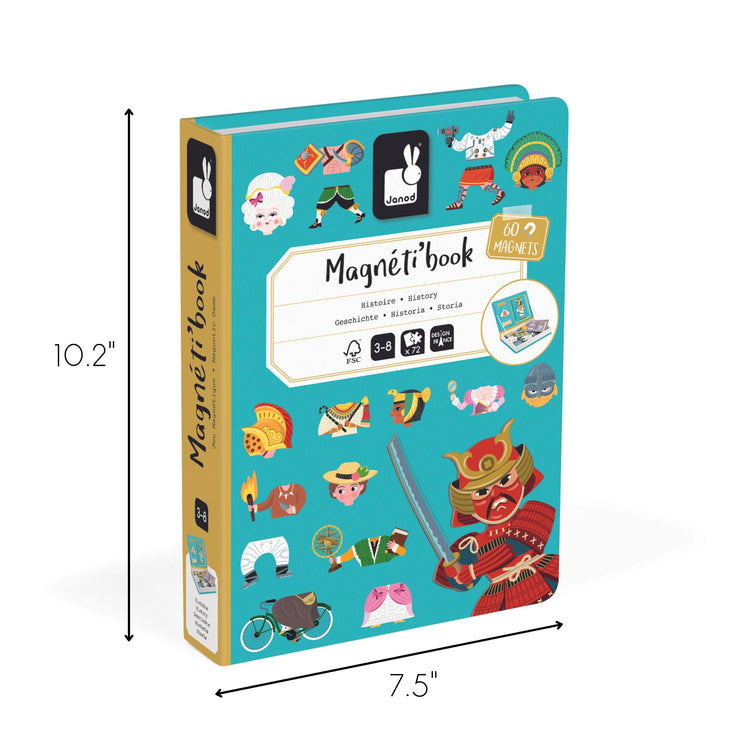 Janod Magneti'Book History - 60 Magnets and 12 Model Cards