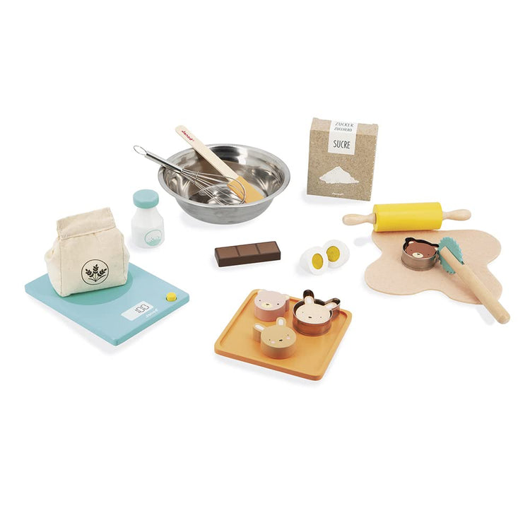 Janod My Bakery - 19-piece Wooden Pastry Set for Little Bakers