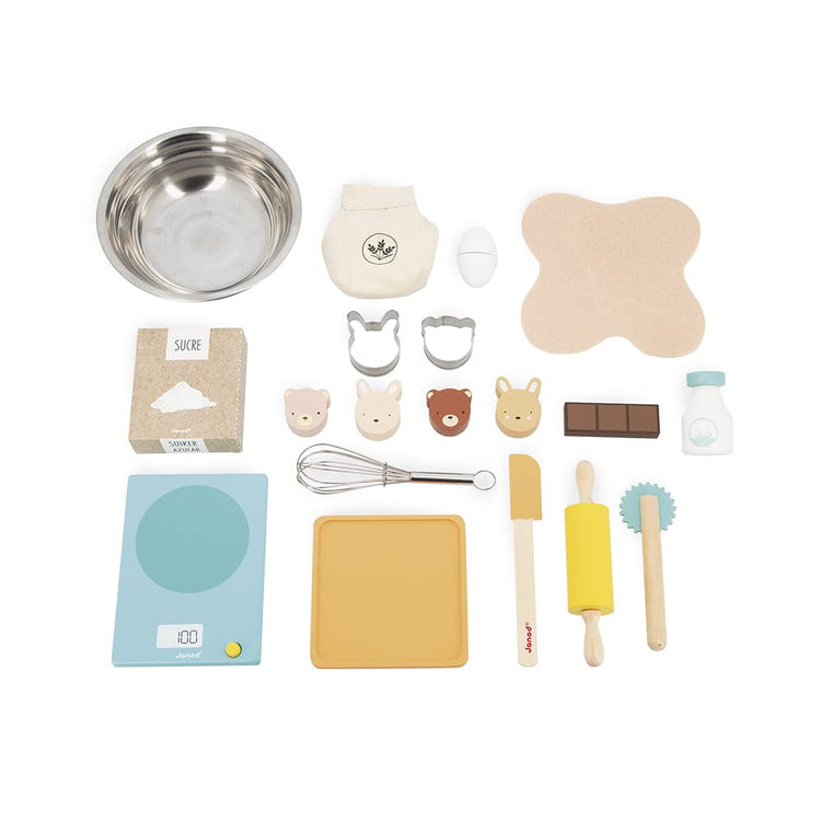 Janod My Bakery - 19-piece Wooden Pastry Set for Little Bakers