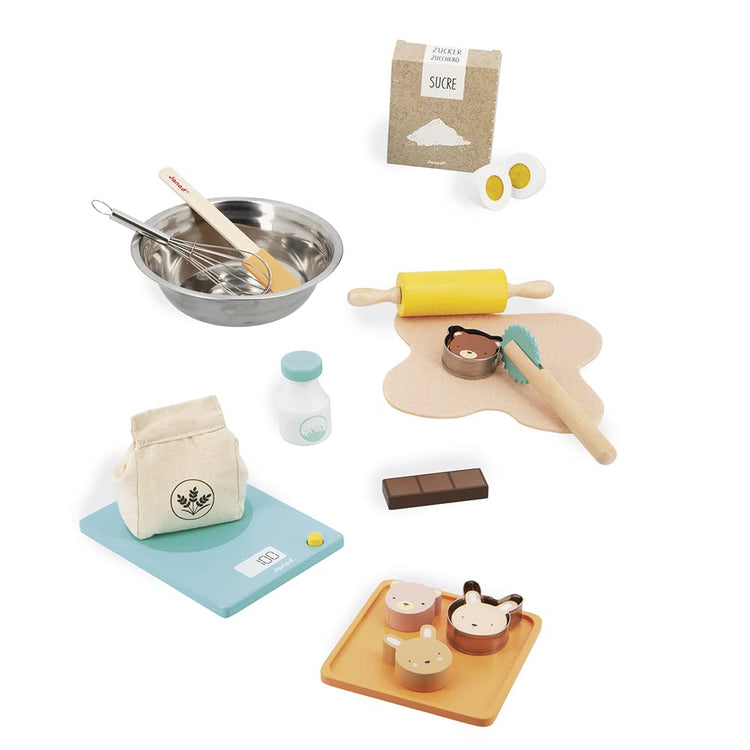 Janod My Bakery - 19-piece Wooden Pastry Set for Little Bakers