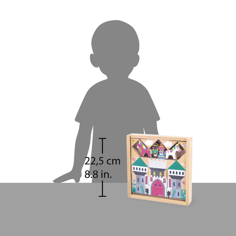 Janod 35 Wooden Cubes - Enchanted Kingdom Building Play Set