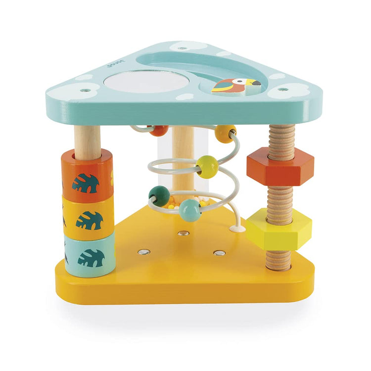 Janod Tropik Pyramid - 7-In-1 Wooden Activity Fun for Toddlers