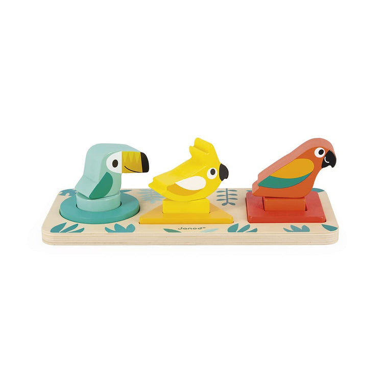 Janod Tropik My First Shapes - 3-in-1 Wooden Sorting Toy