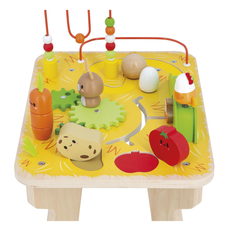Janod Farm Activity Table - 8 Wooden Games for Toddlers
