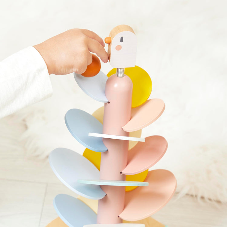 Janod Bird Descender - Wooden Slide with Rolling Marbles