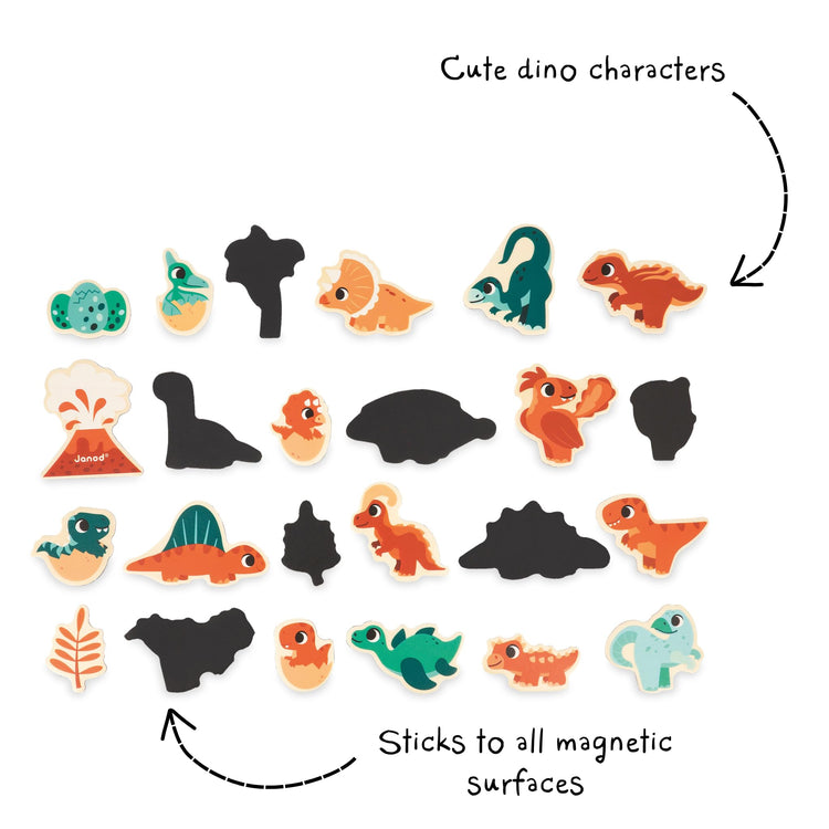 Janod Dino Magnets - Wooden Set for Creative Storytelling
