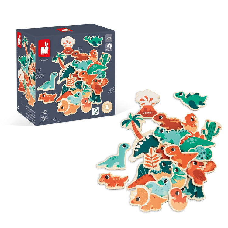 Janod Dino Magnets - Wooden Set for Creative Storytelling