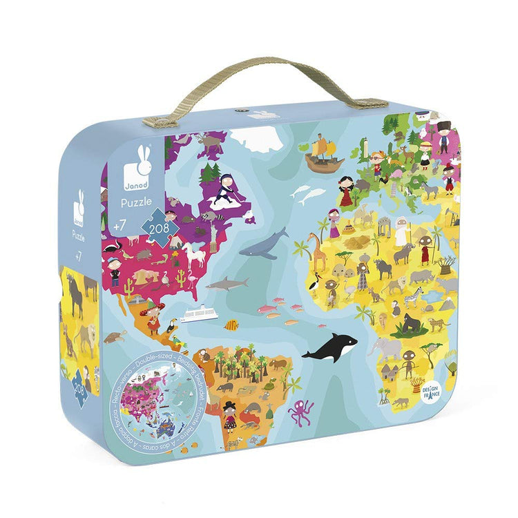 Janod Our Blue Planet Puzzle - 208 Double-Sided World Pieces