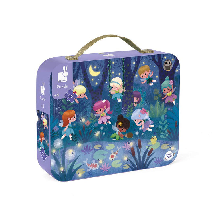 Janod Fairies Water Lilies Puzzle - 36 Pieces With Case