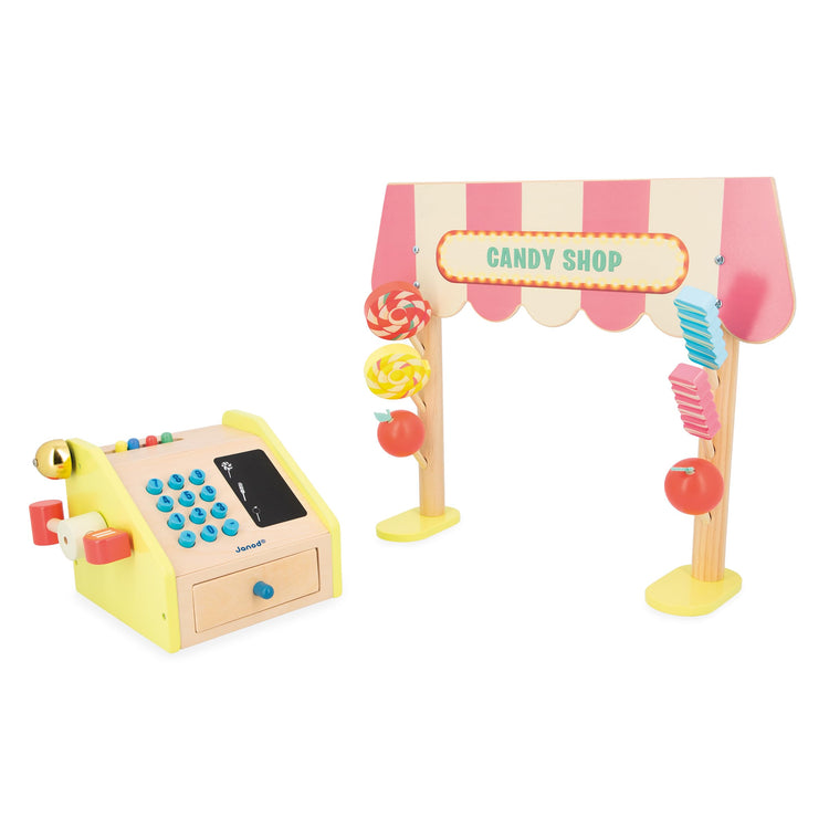 Janod Applepop Candy Shop - 20-Piece Wooden Sweet Stand
