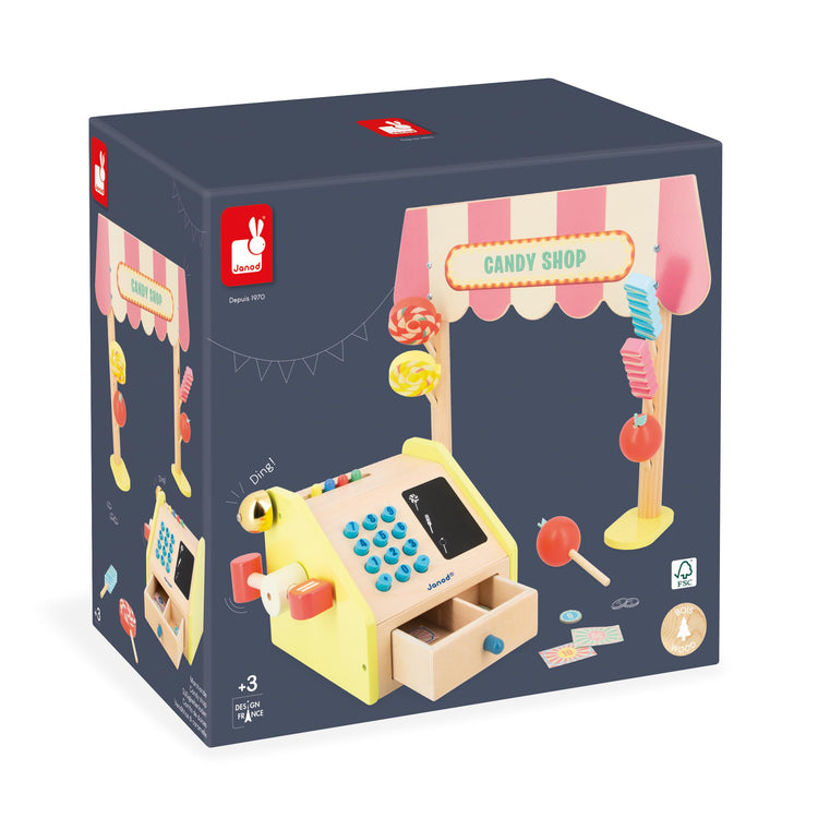 Janod Applepop Candy Shop - 20-Piece Wooden Sweet Stand