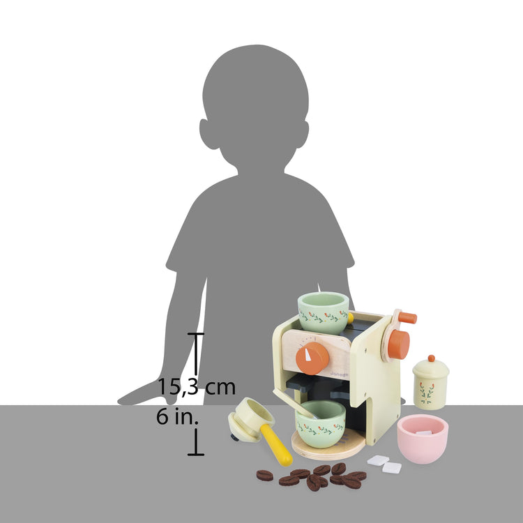 Janod Barista Coffee Grinder Set - 20 Accessories for Café Play
