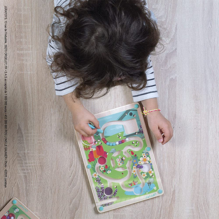 Janod Bee Hive Magnetic Maze - 12 Balls for Fine Motor Play